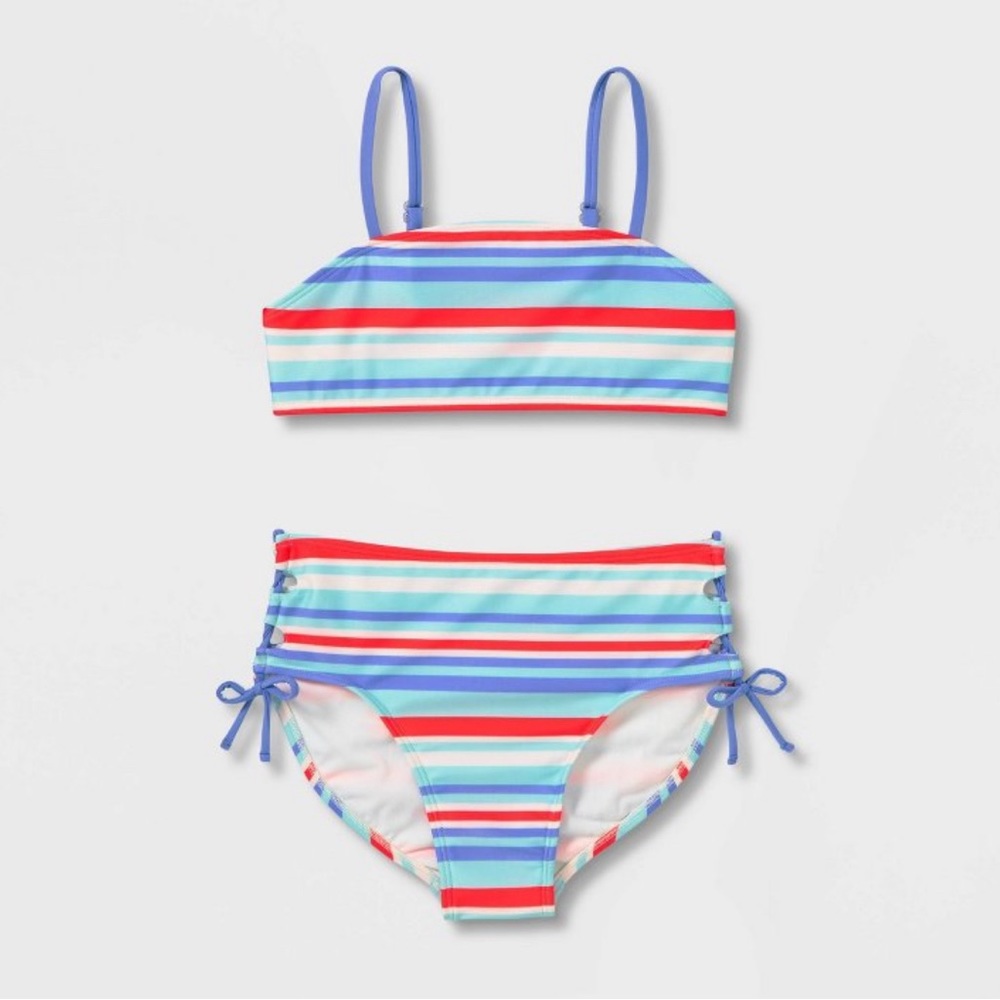 Girl’s Boat’s Striped 2-piece bikini set Art Class XS (4/5)